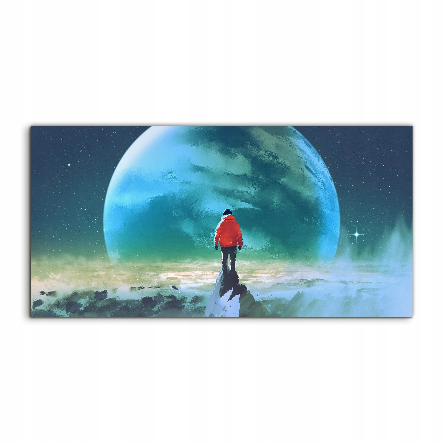 

Fotoobraz 100x50 z nadrukiem Góry Kosmos Planeta