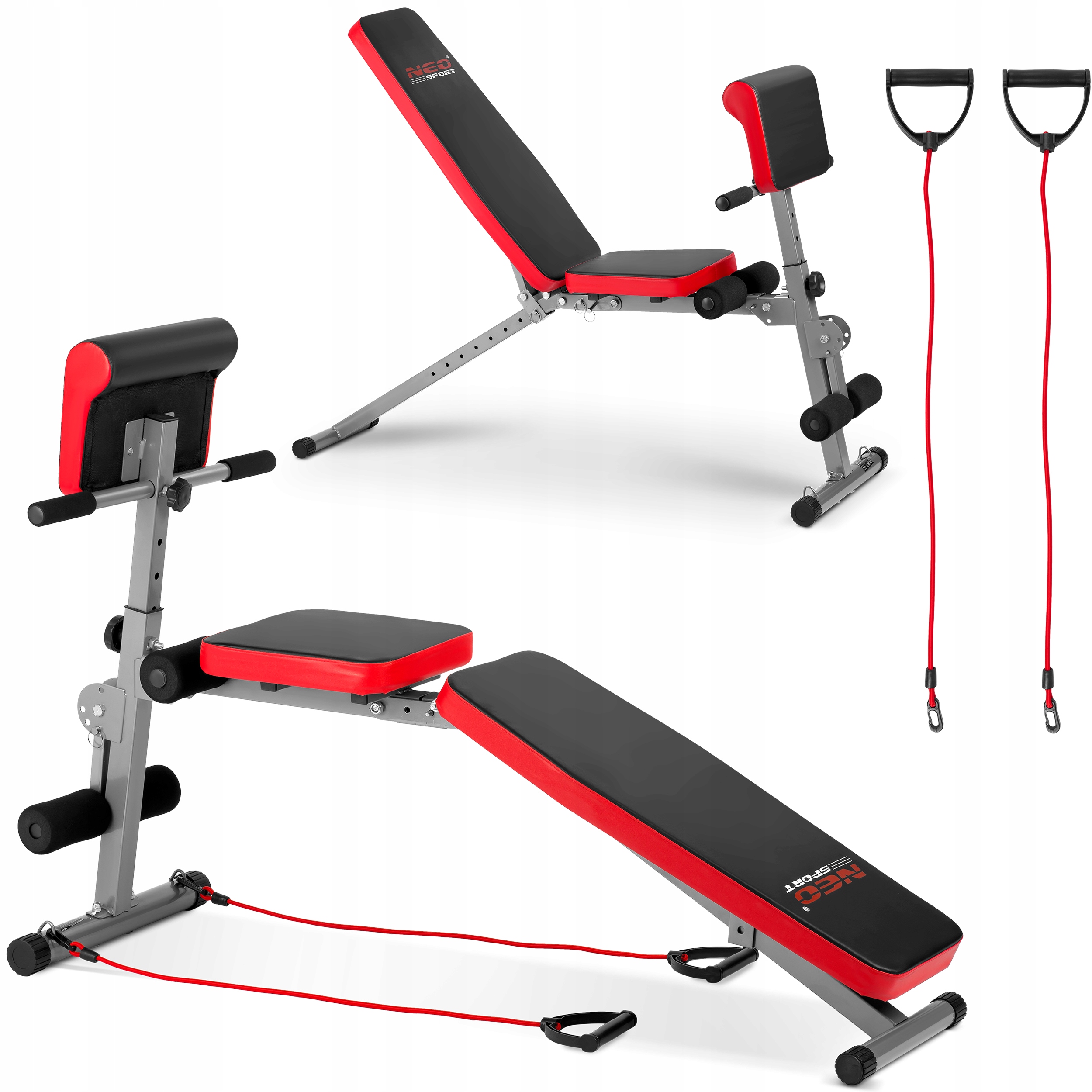 ŁAWKA TRENINGOWA REGULOWANA WYTRZYMAŁA WIELOFUNKCYJNA DO TRENINGU DOMOWEGO Cechy dodatkowe regulowana wysokość