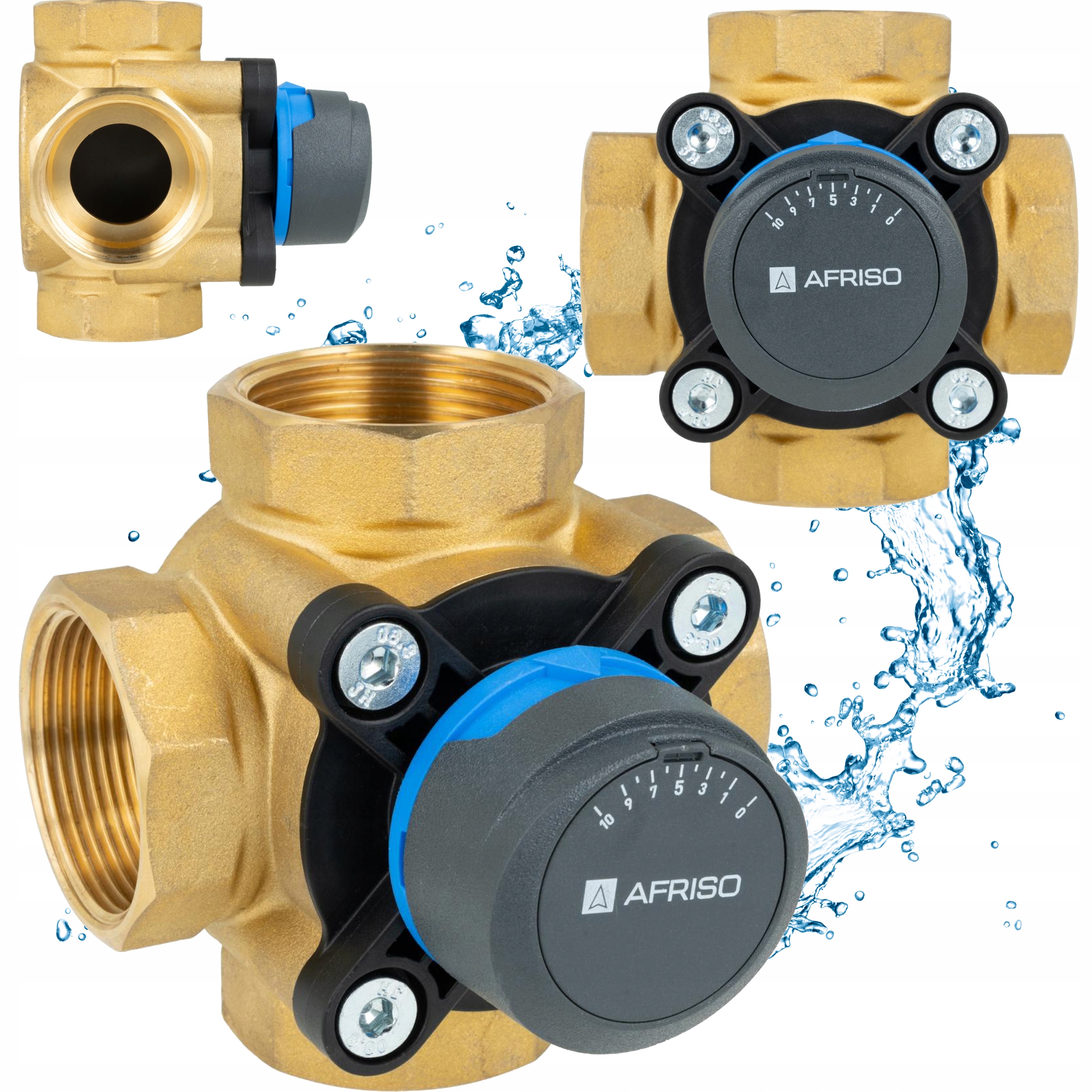 4-CESTNÝ Otočný Miešací Ventil Arv 486 6/4 Palca Pro Click DN40 Afriso