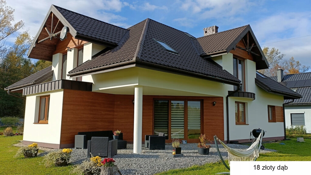 ELASTYCZNA DESKA Elewacyjna - Pomalowana ZESTAW Materiał imitacja drewna