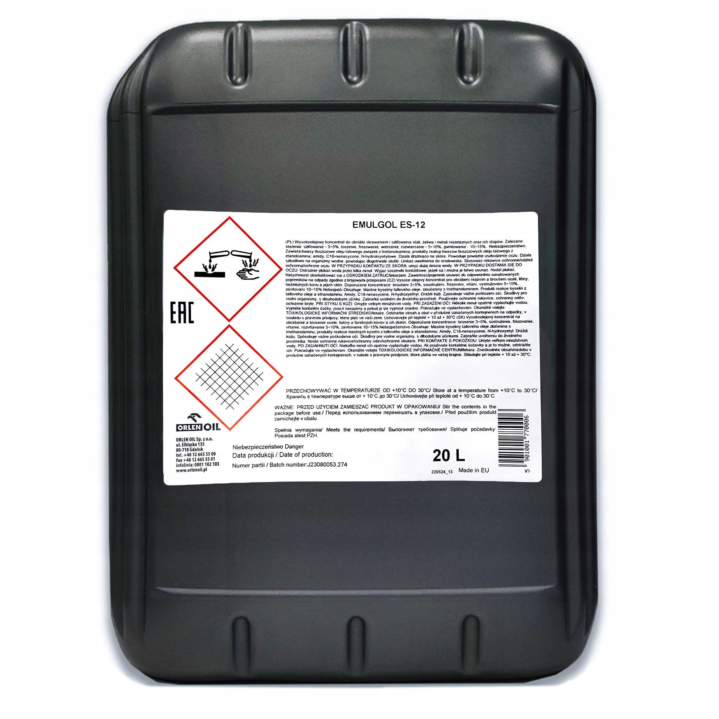 ORLEN obróbka skrawaniem EMULGOL ES-12 20L