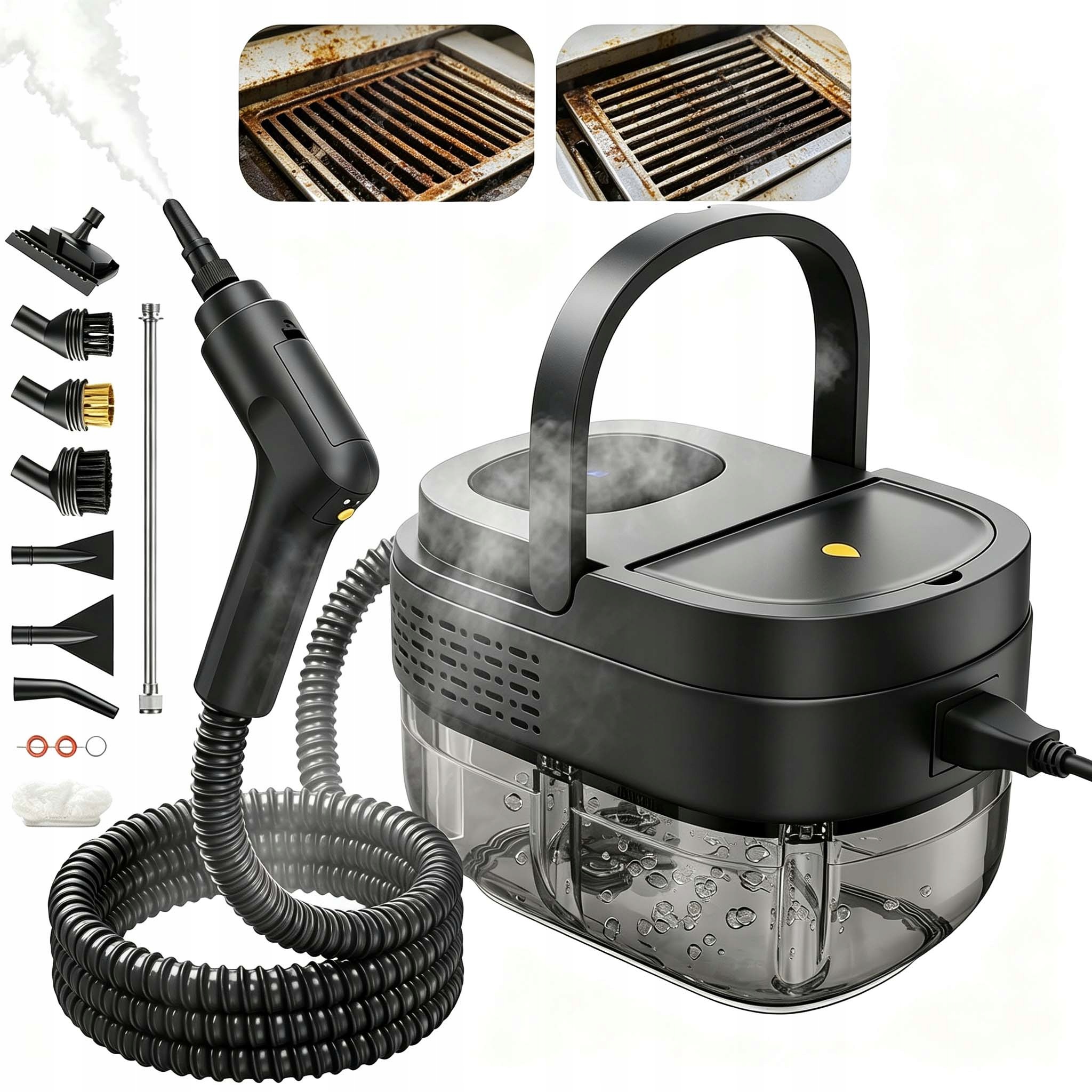 Parní Čistič Mop Ruční Napařovač Do Auta Oken, Spáry, Čalounění 2500 W
