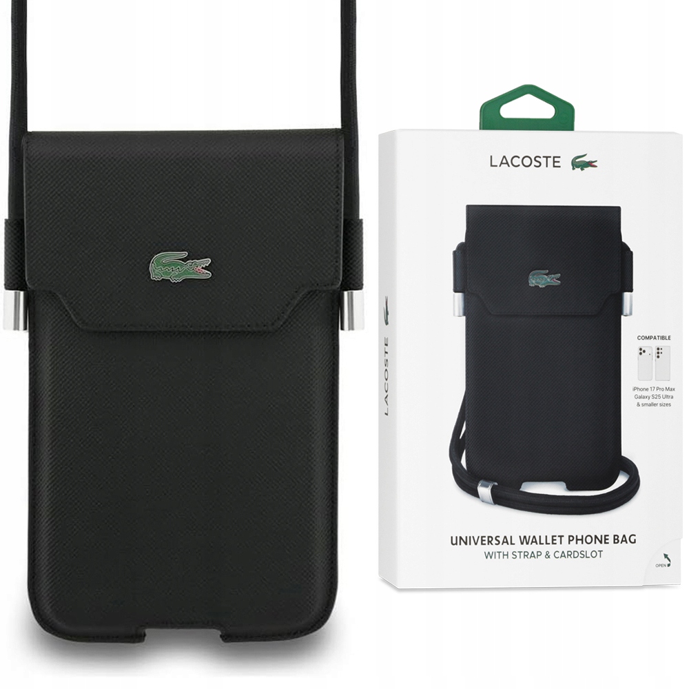 Taška Lacoste pouzdro na velký telefon pro iPhone 17 Pro Max Galaxy S26 Ultra