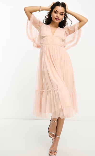 Krásné Tylové Koktejlové Šaty Pro Plnoštíhlou Ženu 44 XXL