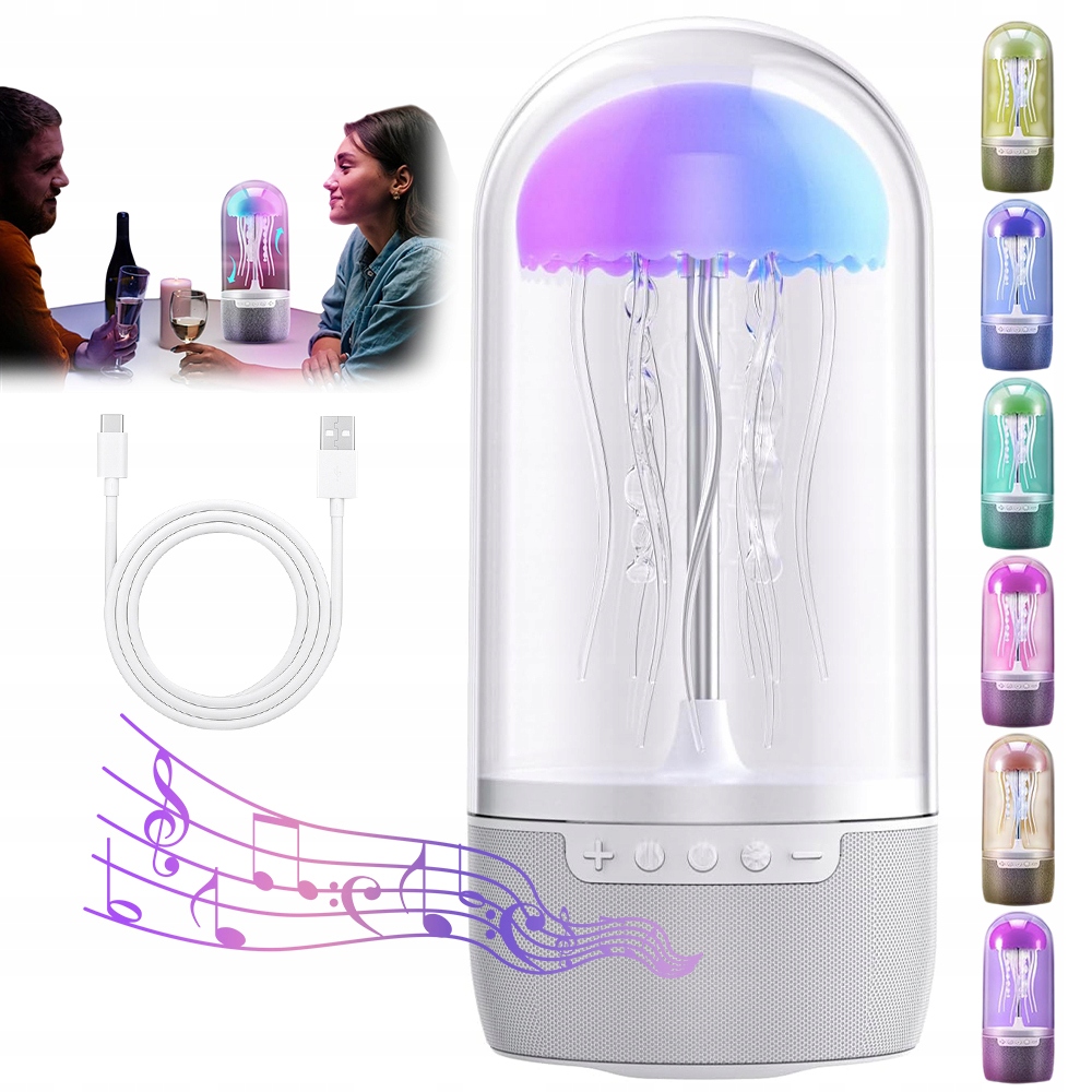 Noční Led Lampa S Realistickými Medúzami A Stereo Zvukem