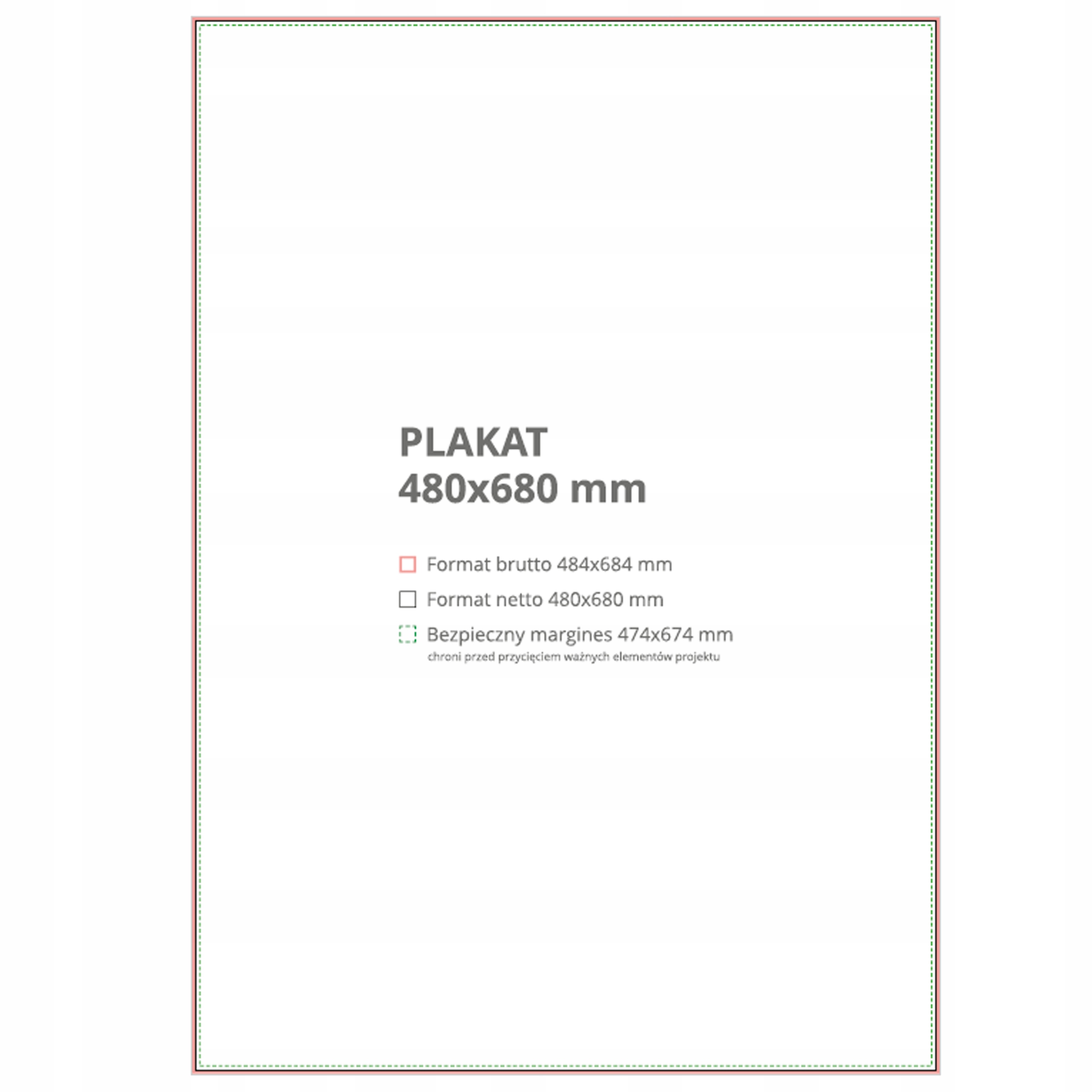 PLAKAT B2 680x480mm PLAKATY DRUK OFFSET PROJEKT WYDRUK PLAKATÓW DRUK 250szt Format papieru B2