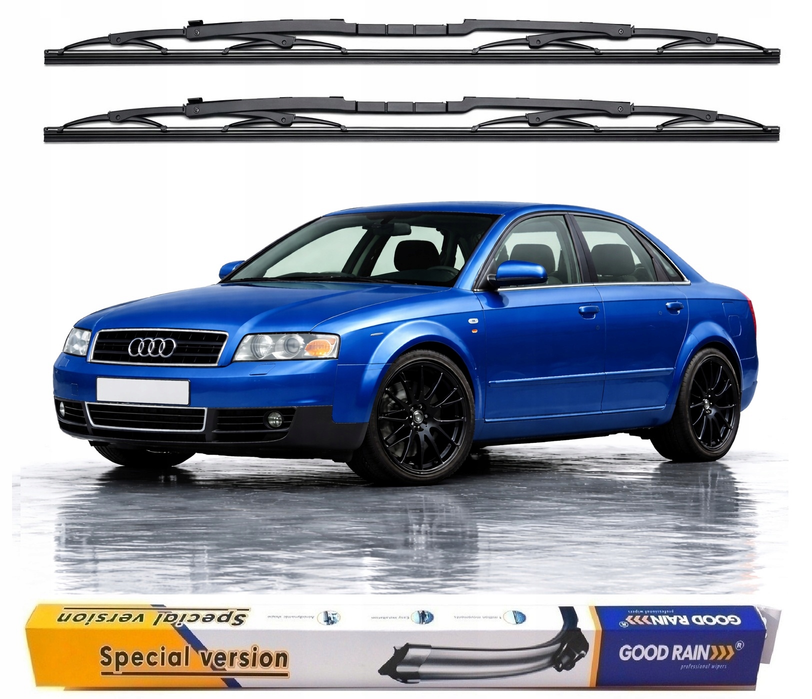 Nowe Przód 2x Wycieraczki 550mm Samochodowe Komplet Audi A4 B5 B6 Metalowe