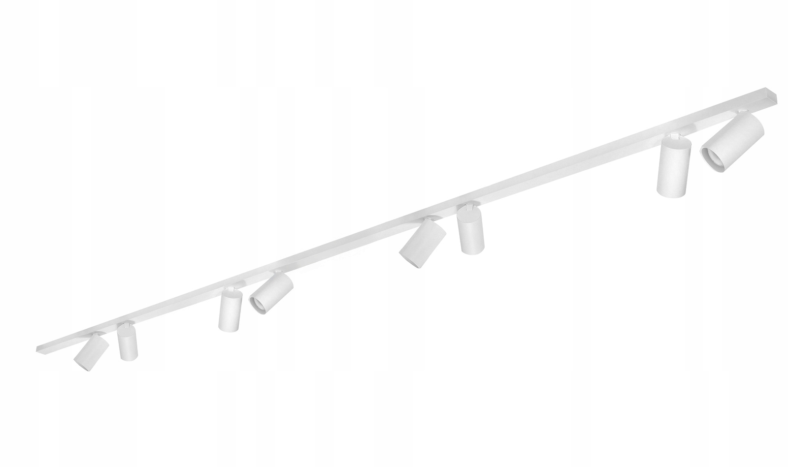 Stropná lampa na omietku 8xGU10 biela rohová, jednoduchá, tienidlo na klik