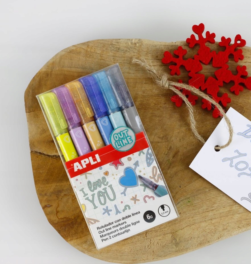 Markery konturowe Out Line Apli Kids 6 szt Kod producenta 18931