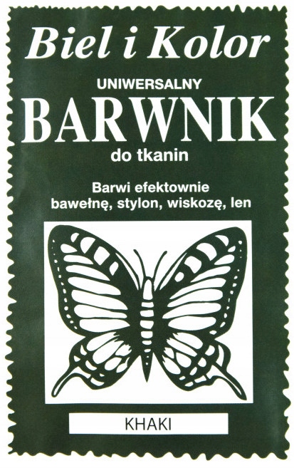 

Barwnik do tkanin ubrań khaki 10g 31kol.