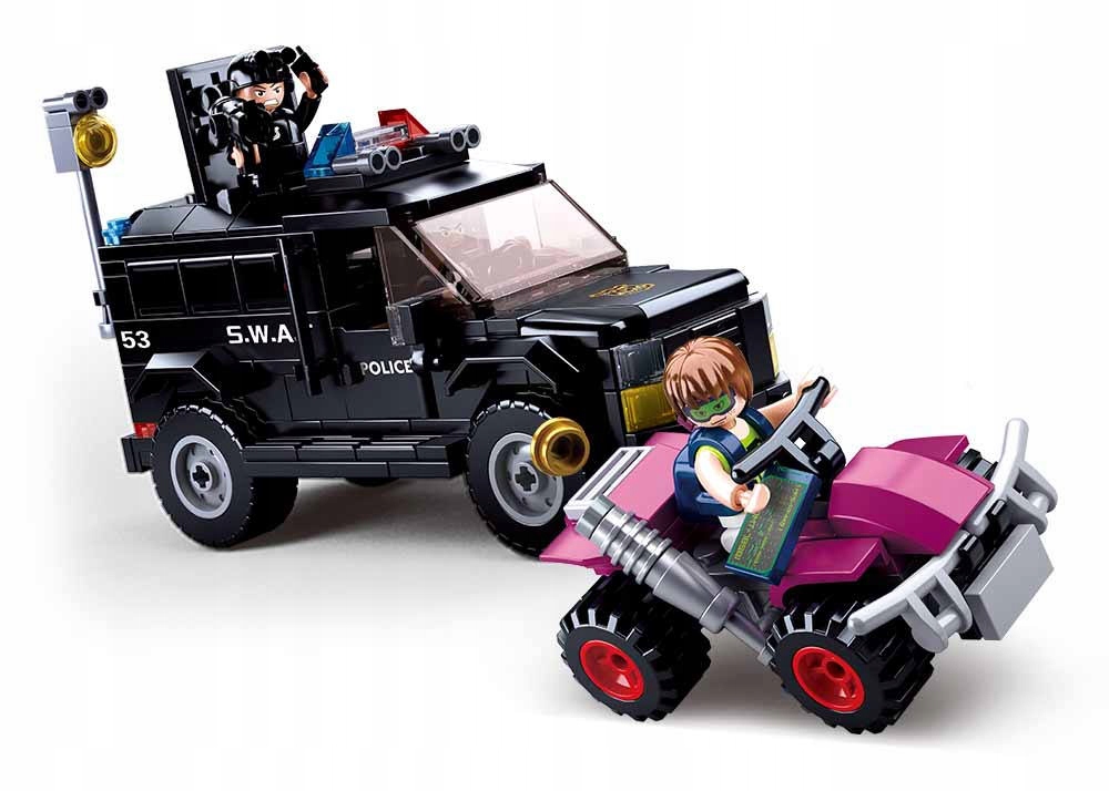 

Klocki Sluban Samochód Policyjny Swat Jeep Police