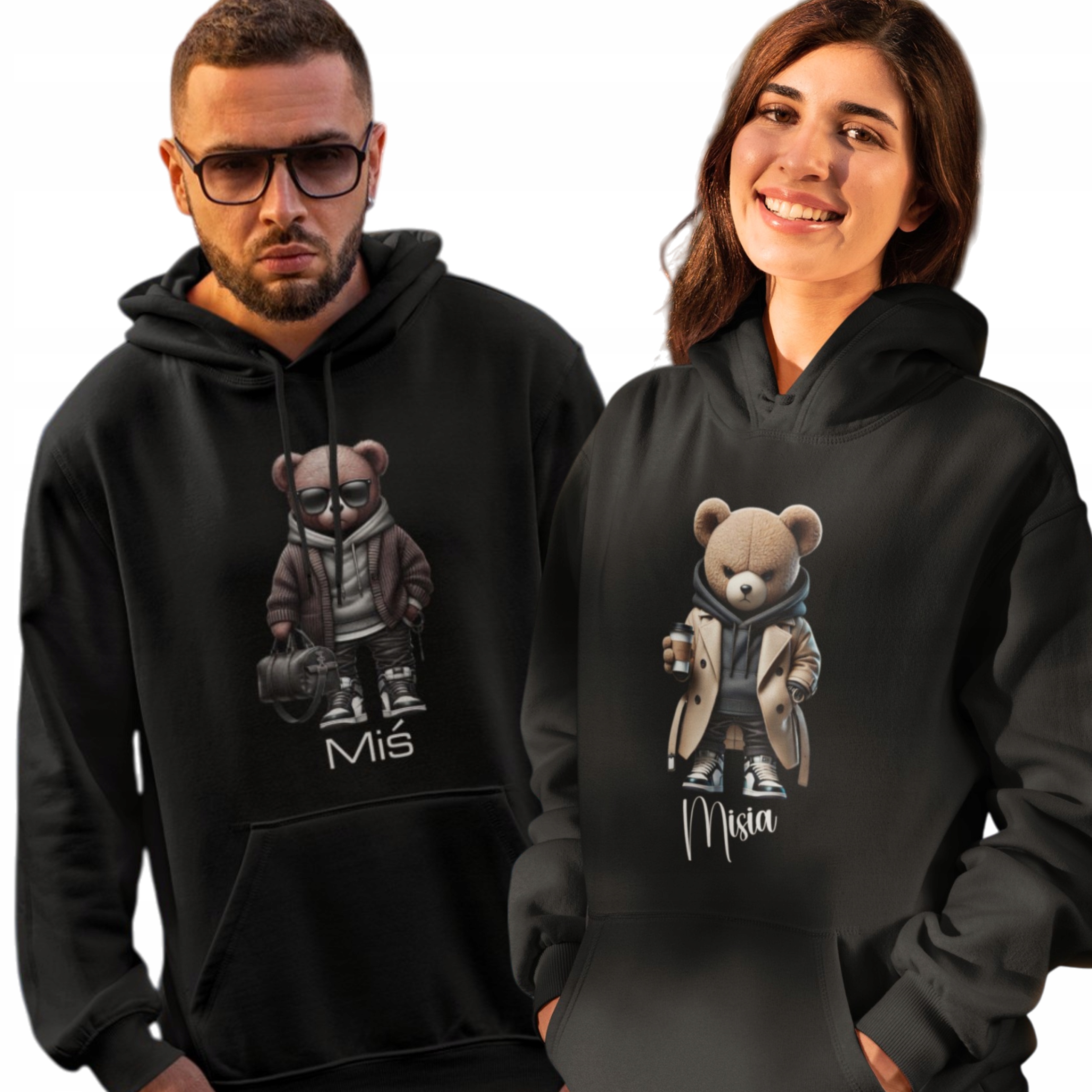 Mikiny pro páry na Valentýna Medvídek Dárek k narozeninám zamilovaných XL