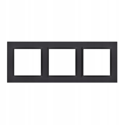 Simon 10 RAMKA POTRÓJNA CZARNY MAT CR3/49