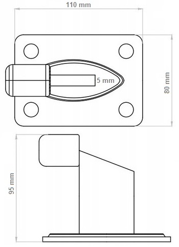 ZDERZAK ODBÓJ STOPER BLOKADA OGRANICZNIK DO BRAM Stan opakowania oryginalne