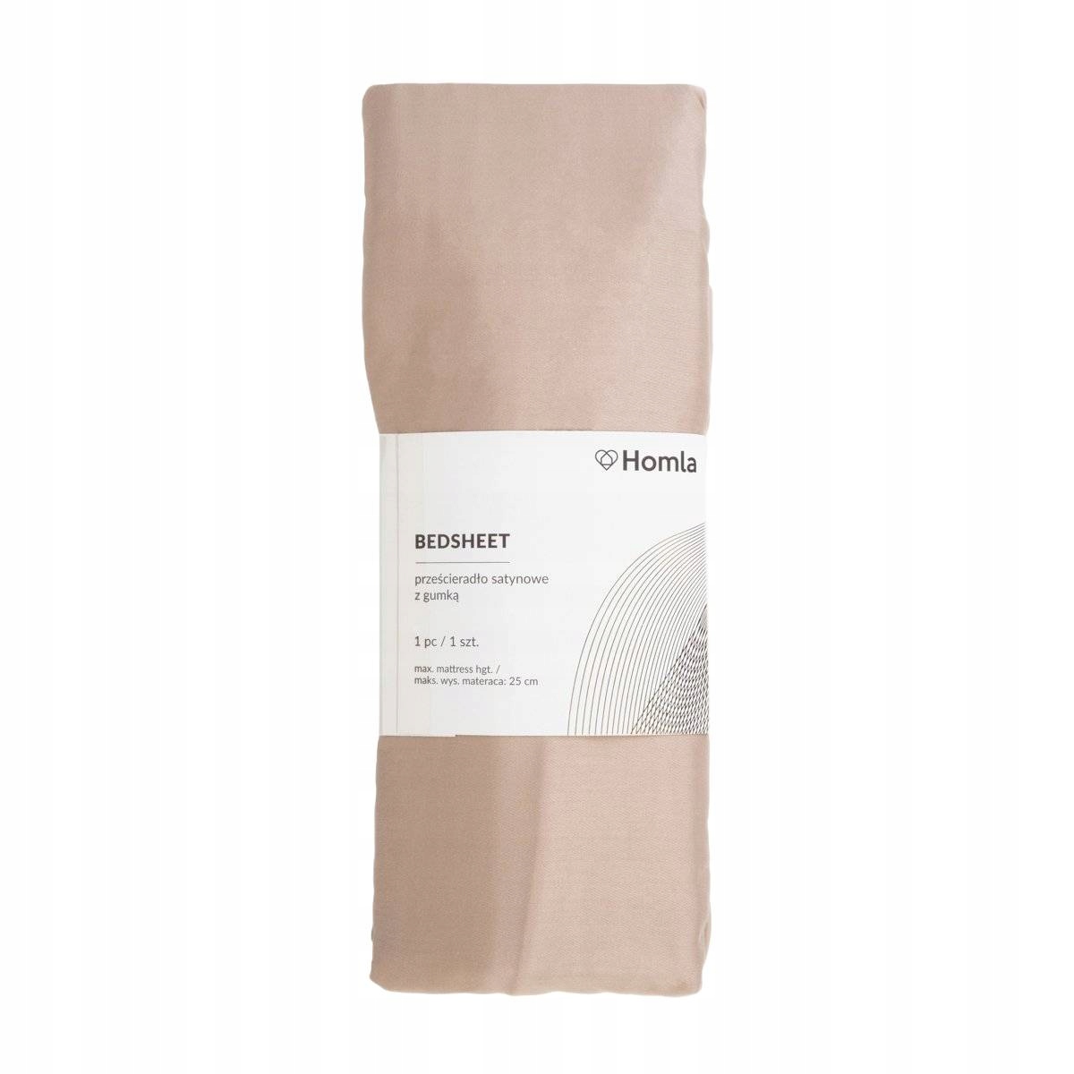 Prostěradlo Danielle saténové béžové 160x200 cm Homla