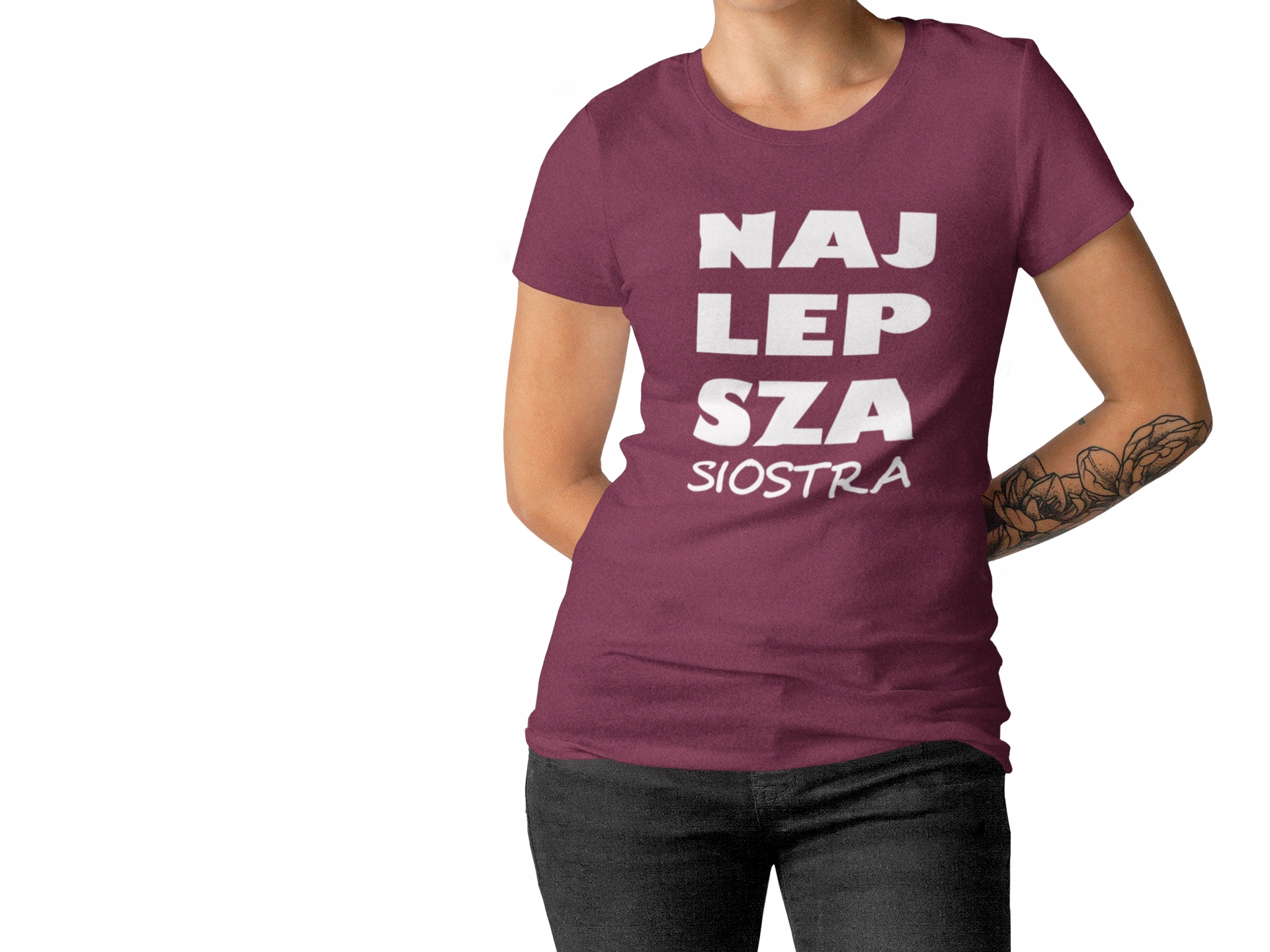 

Bluzka Tshirt Dla Najlepszej Siostry Na Prezent