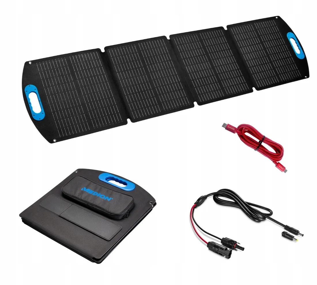 Prenosný Solárny Panel Solárna Nabíjačka 120W MC4 Fotovoltaická Darček