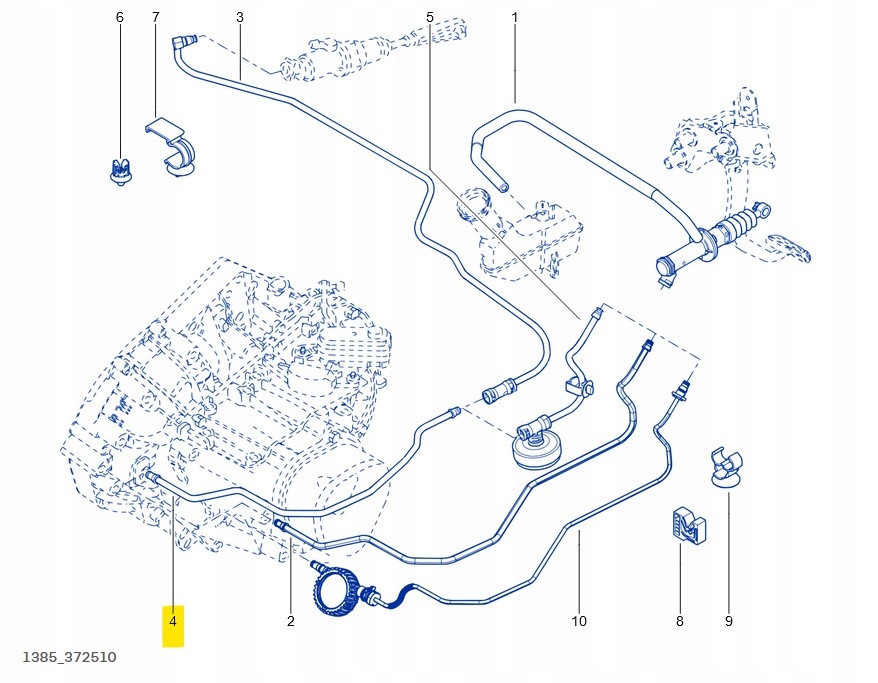PRZEWÓD SPRZĘGŁA RENAULT CLIO III 1.5 DCI Producent części Renault OE