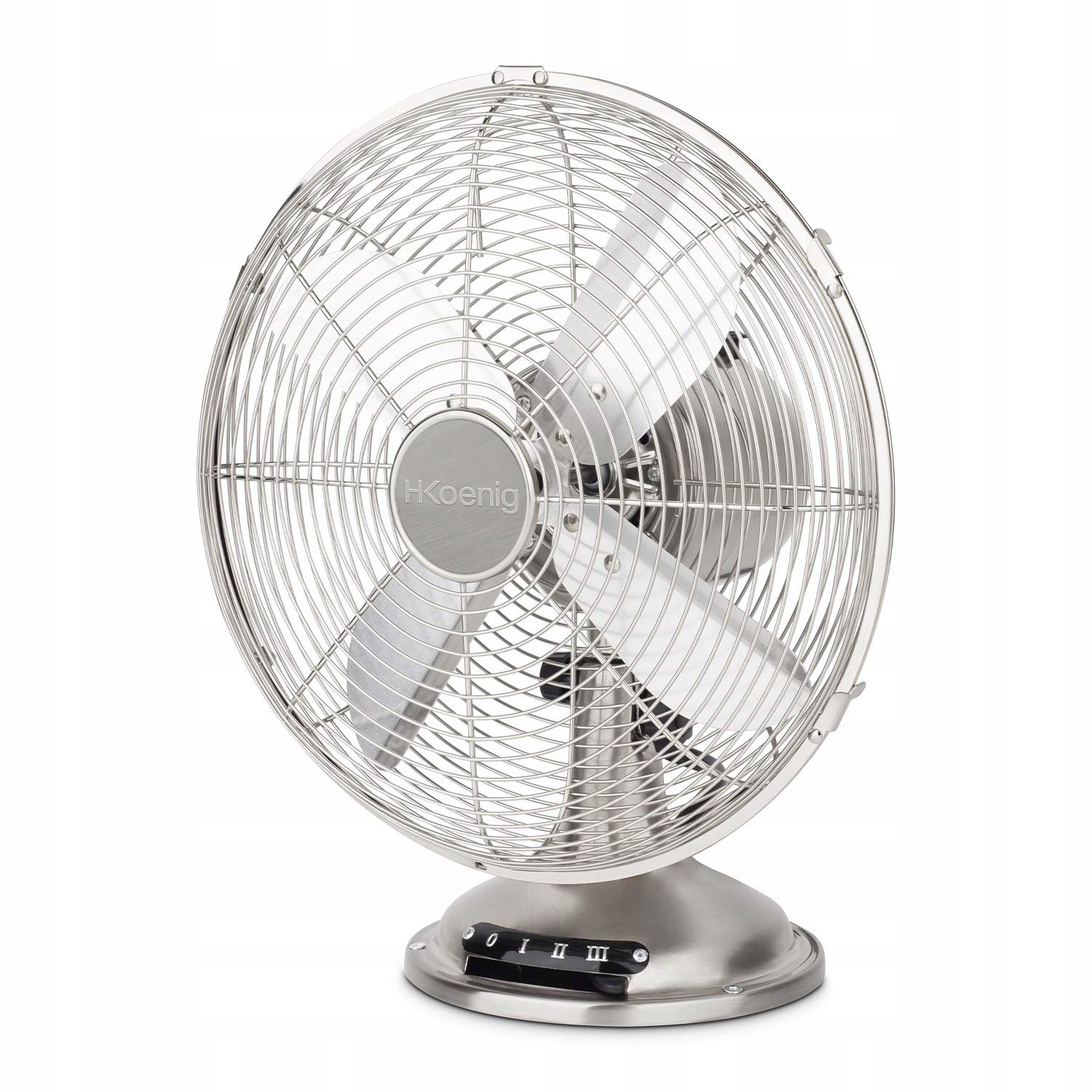Stolový ventilátor h.koening Joe 48 strieborný/sivý Premium Vintage