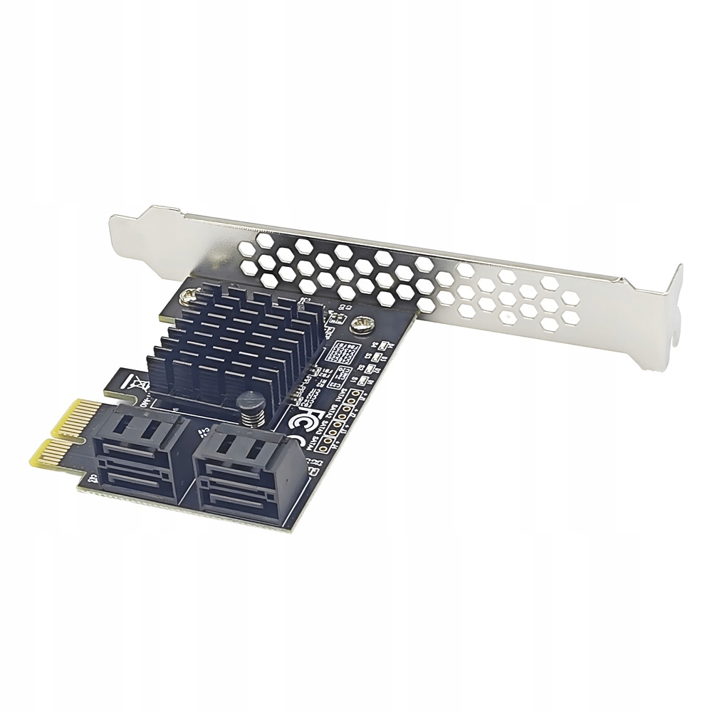 Karta adaptér pro Pc PCIe 1X na 4x Sata 3.0 Serial Ata III 6Gb/s
