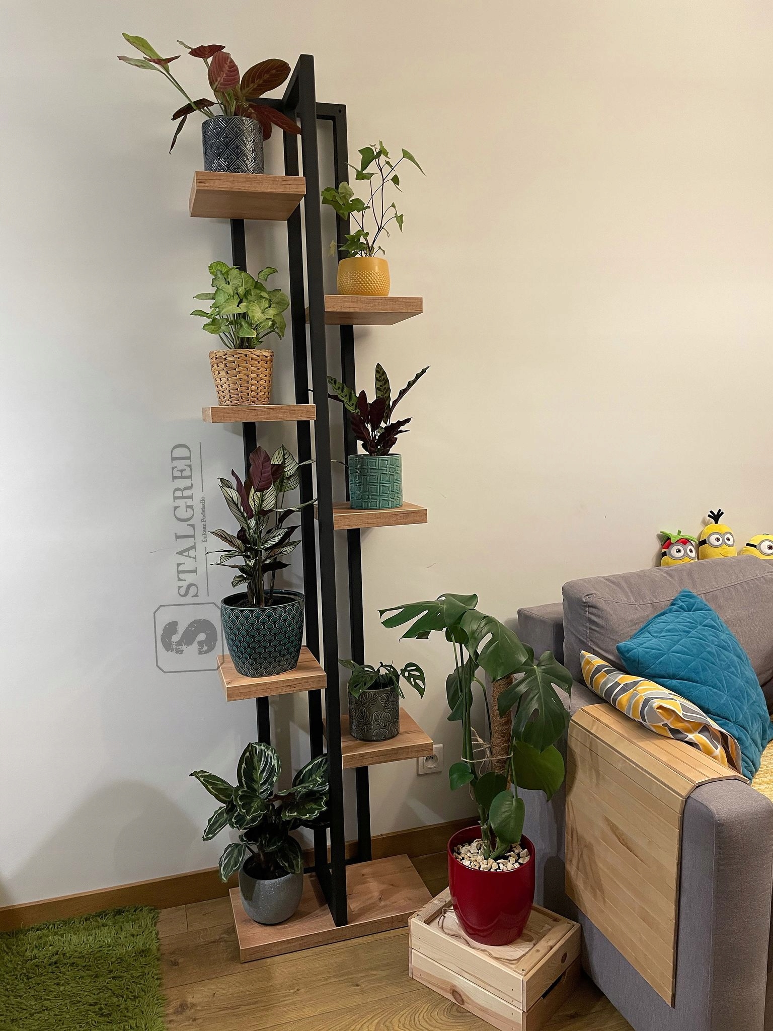 KWIETNIK LOFT INDUSTRIALNY STOJAK 240 cm Maks. szerokość 50 cm