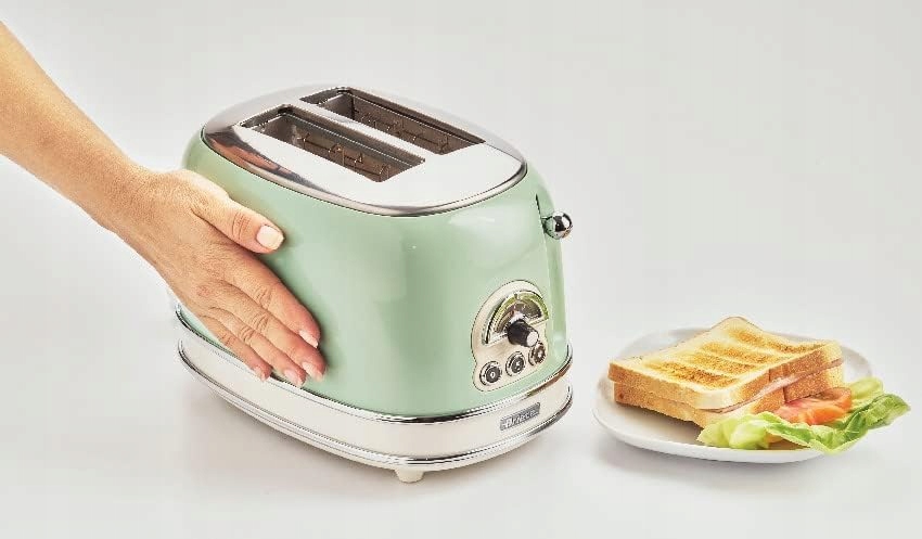 ARIETE Vintage Toster Retro 2-Kromki 6 Poziomów 810W Stal Nierdzewna — miniatura 3