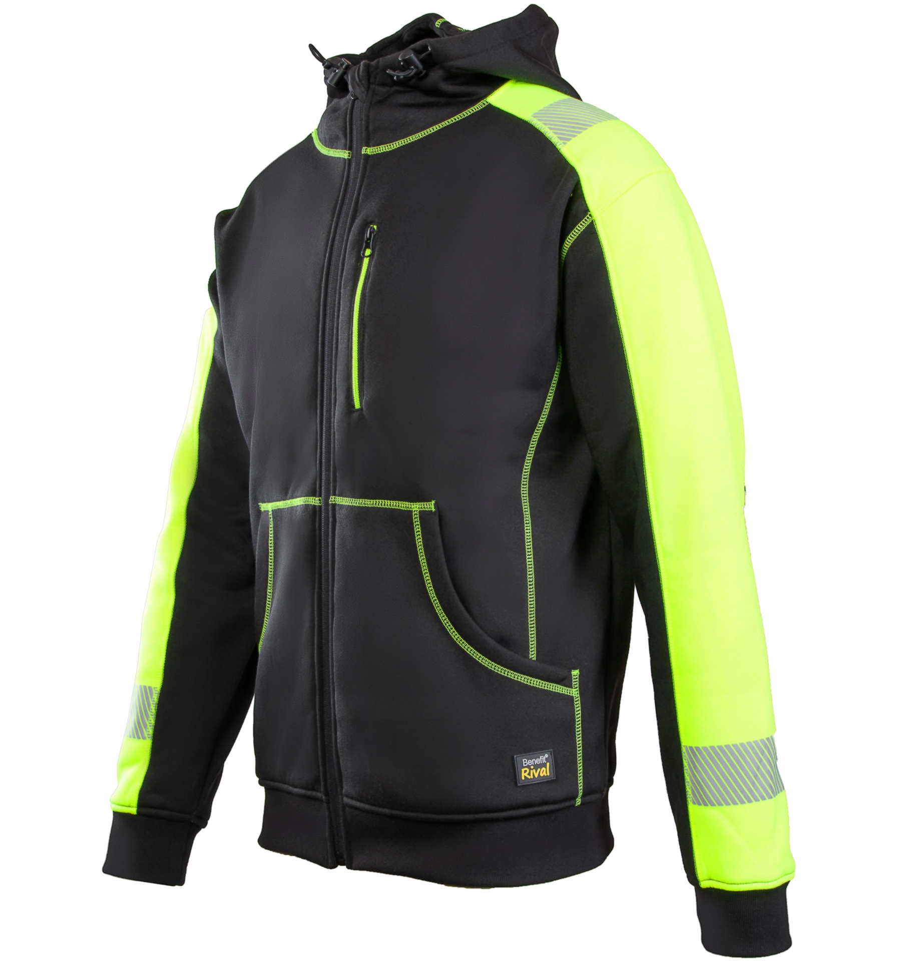 Bluza DRESOWA ROBOCZA ODBLASKOWA POLAR z kapturem