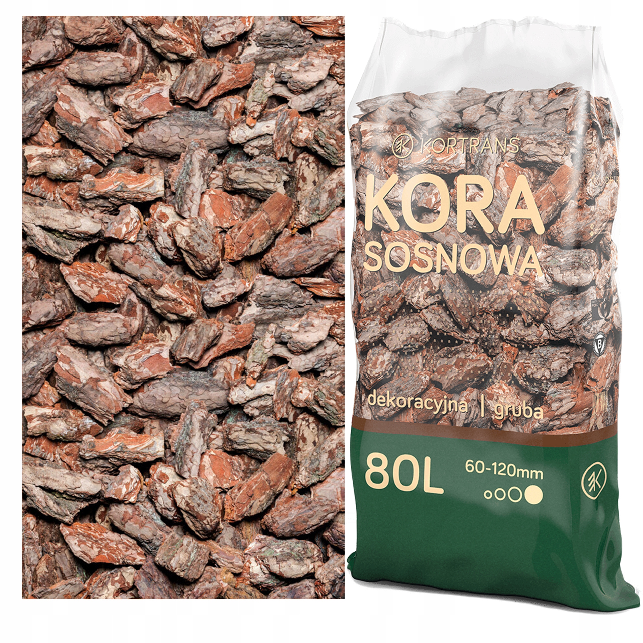 

Kora Sosnowa Ogrodowa Najgrubsza Torf Humus 80L