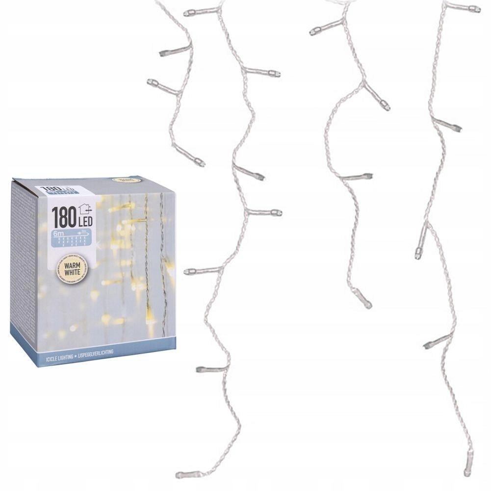 

Kurtyna świetlna girlanda zewnętrzna 180 Led 6 m