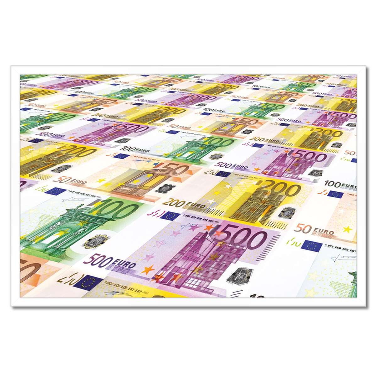 Plakáty v rámu 60x40 Mnoho peněz Peníze Euro