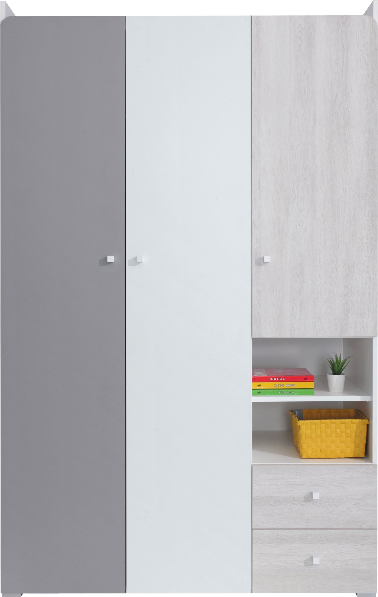 Skříň 120 cm Výklopné dveře Bílá