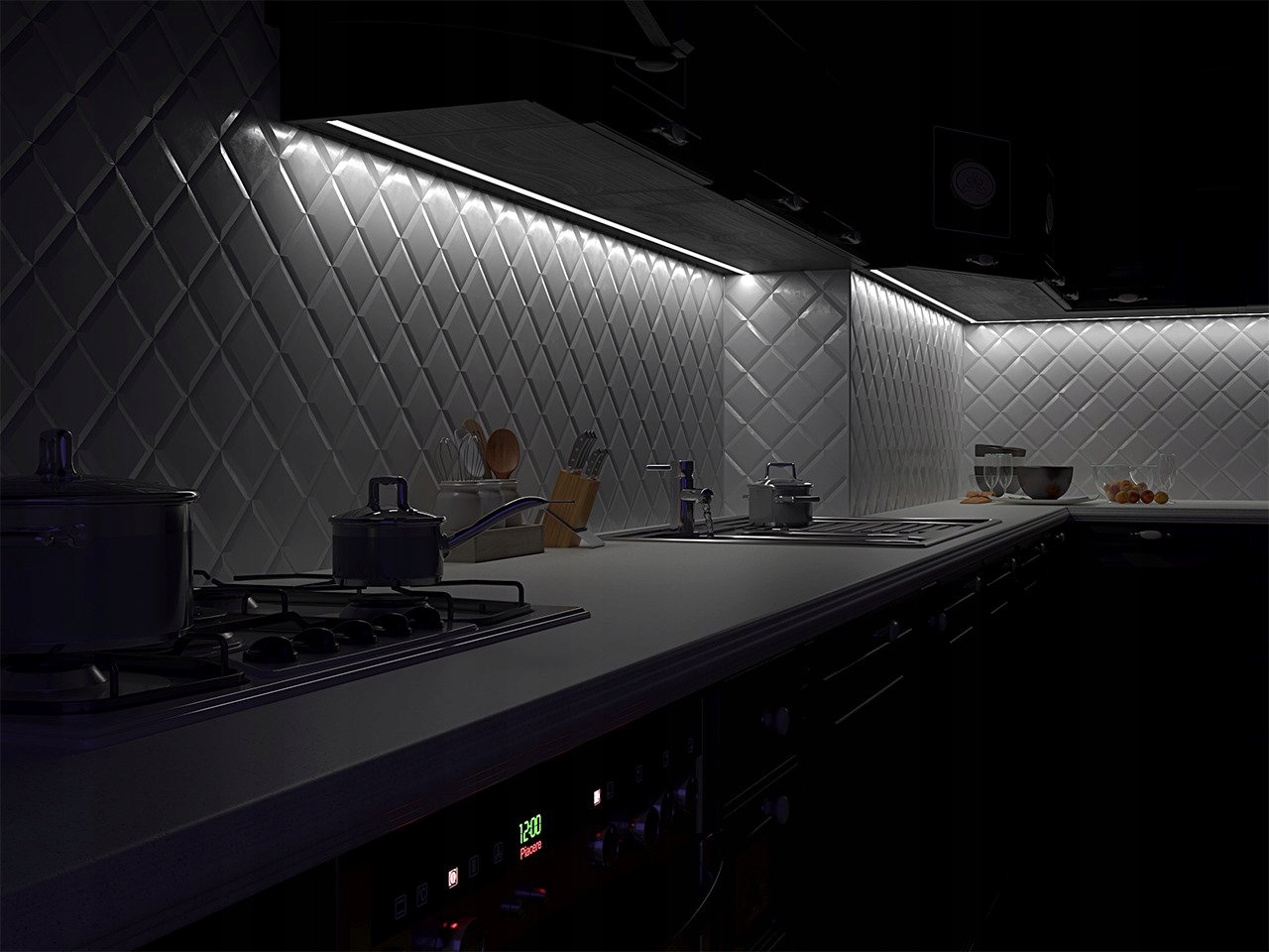 Zestaw Taśma LED COB 2m CIEPŁA | NEUTRALNA | ZIMNA Z PILOTEM I ZASILACZEM Moc 22 W