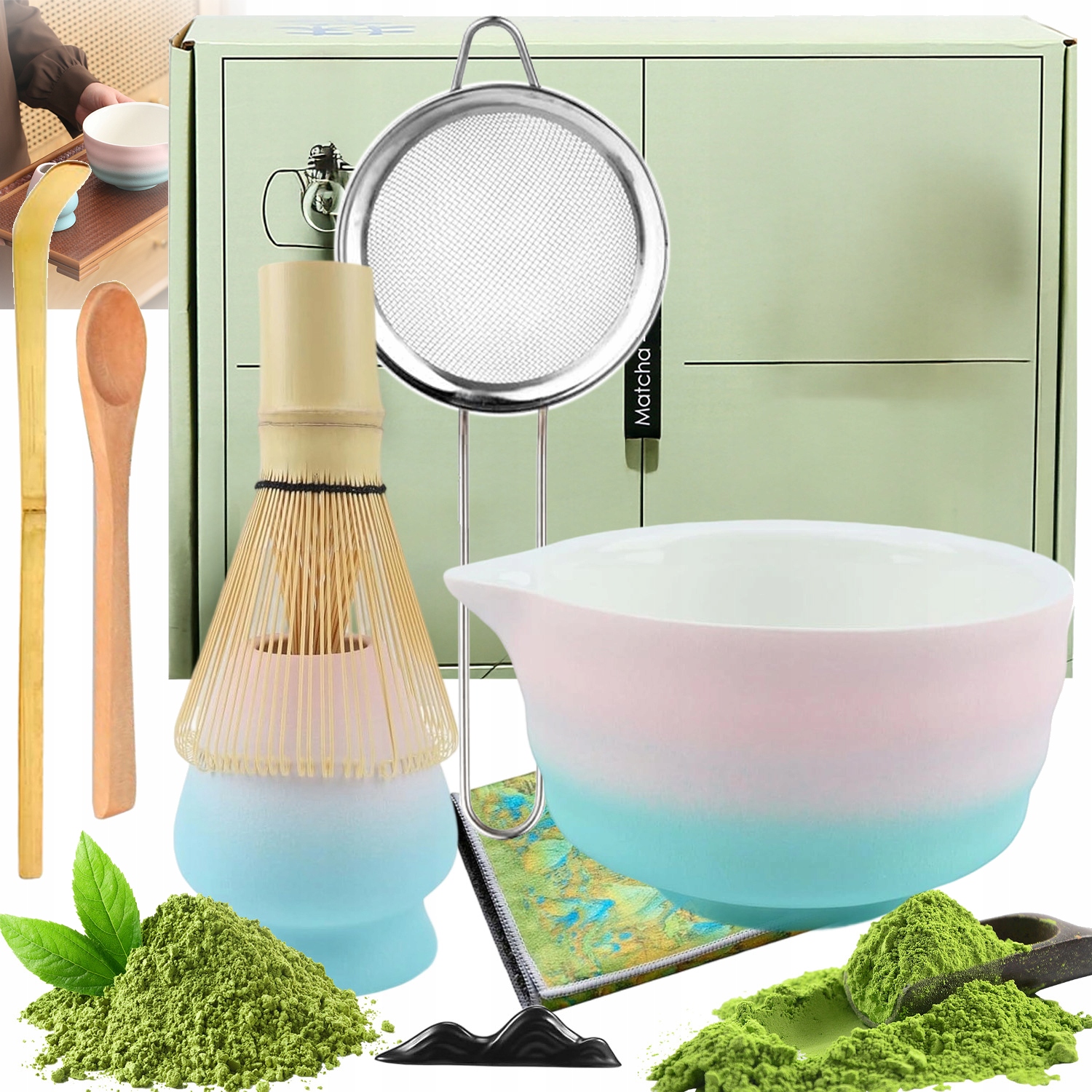 Levně Dárková Sada Sada Z Bambusu Na Matchy Tea Chashaku 8 Ks Jako Dárek