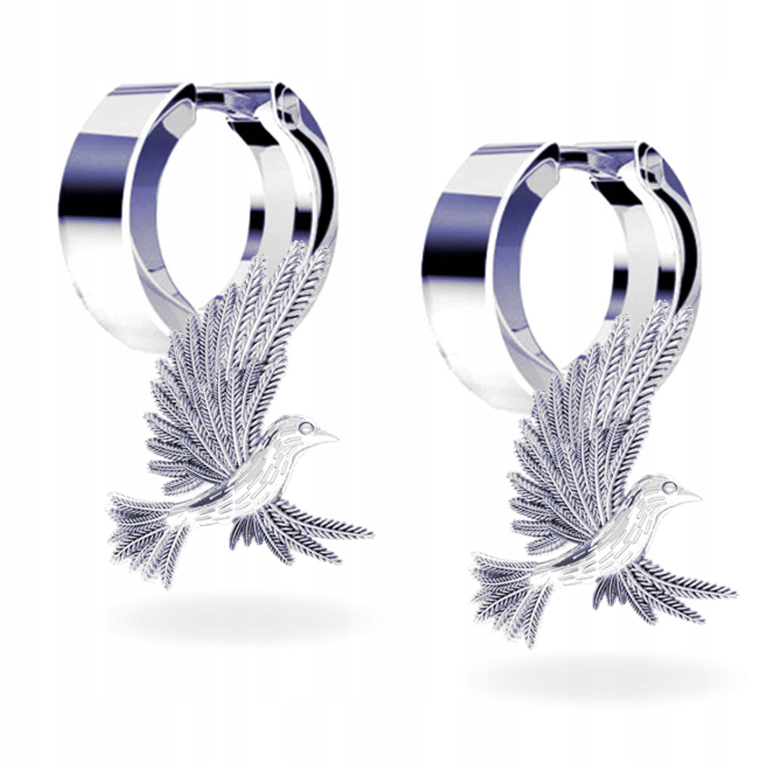 Kolibřík Stříbrné náušnice pouta stříbro 925 Symbol radosti ze života