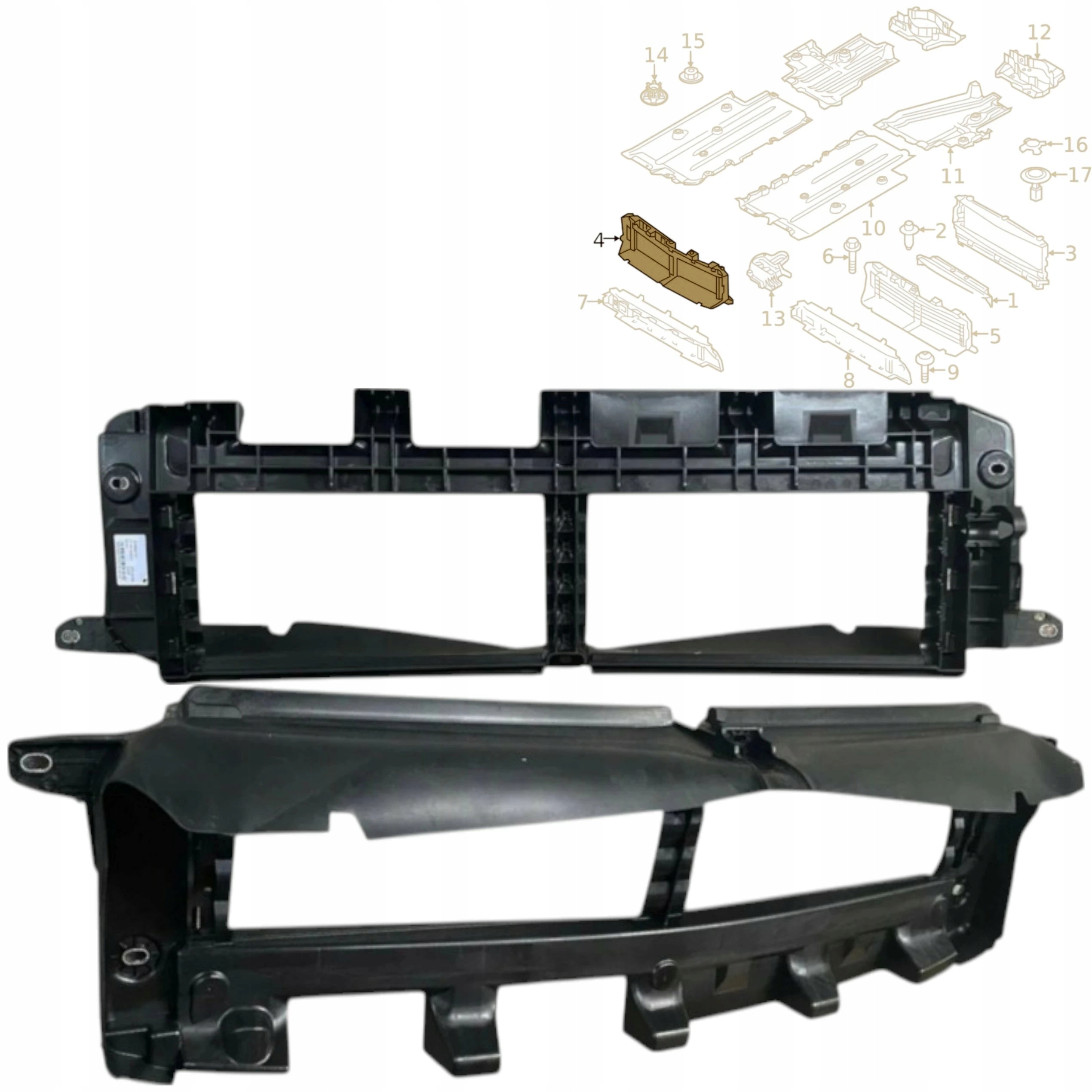 Volvo XC40 2017 Kryt Horní volant vzduchu Vstupní Kanál Pas 31455417