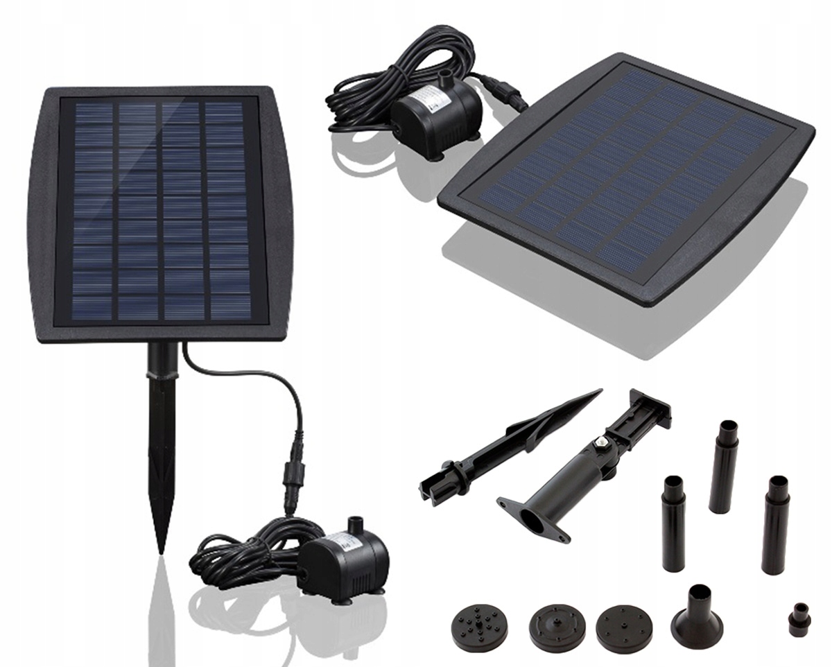 Pompa Fontanna Solarna Ogrodowa Do Oczka Wodnego
