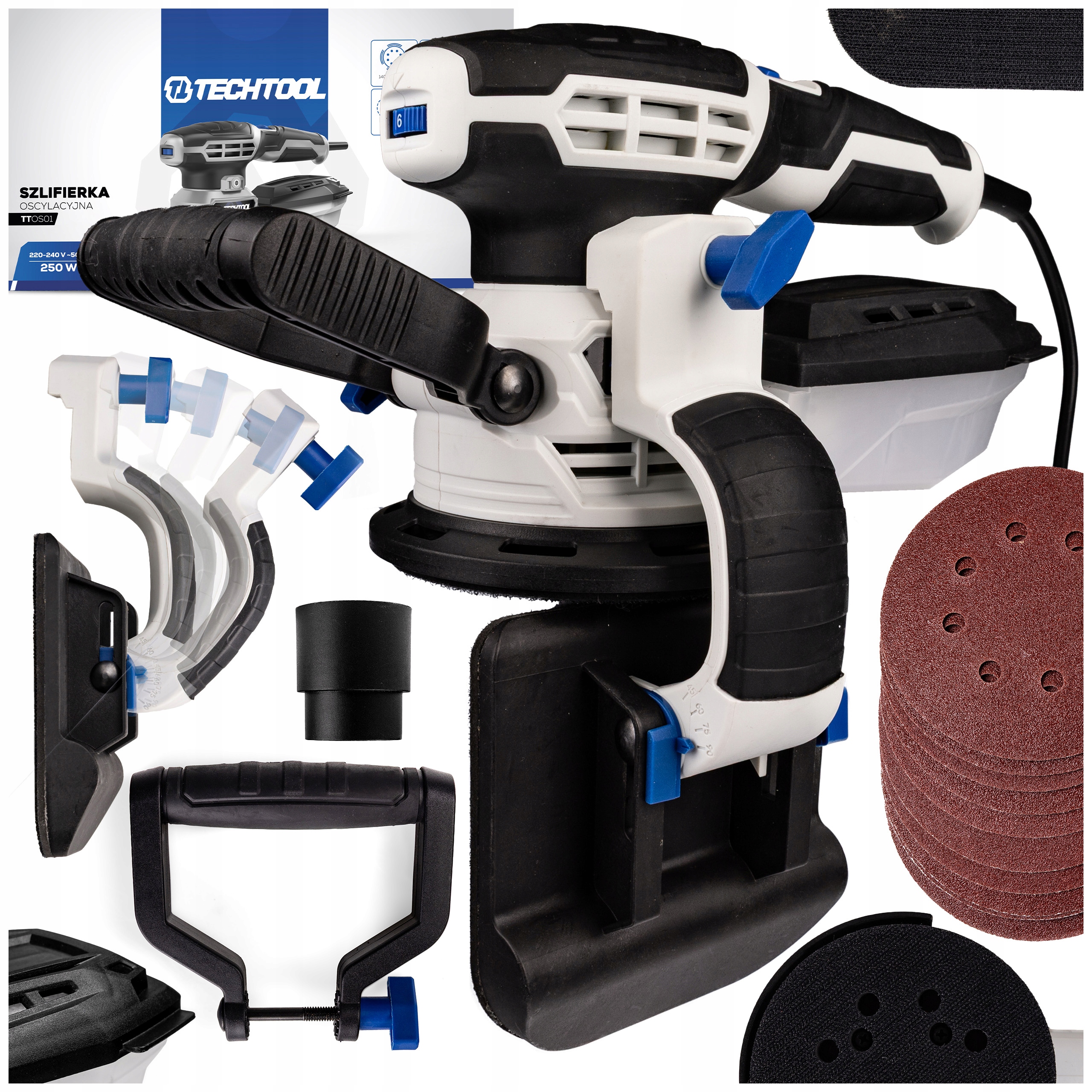 Excentrická Oscilační Bruska Na Dřevo Rukojeť Úhlový Nástavec