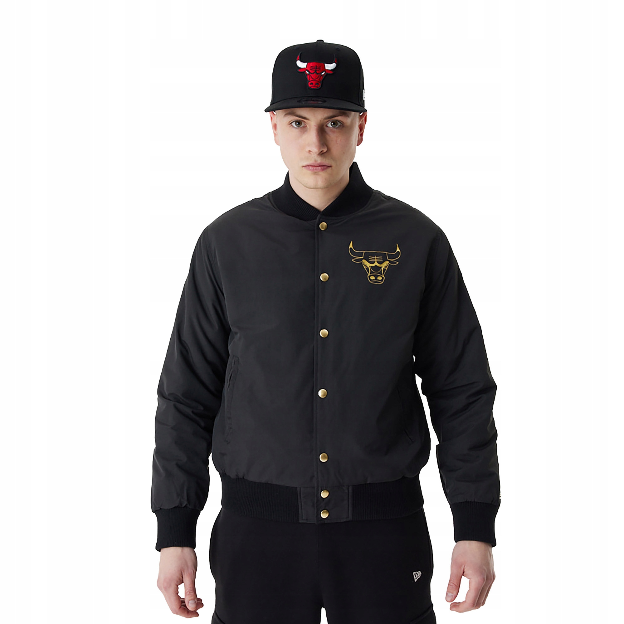Kurtka męska New Era Nba Script Bp Bomber Chicago Bulls black