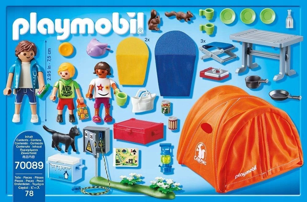 PLAYMOBIL 70089 Rodzina na kempingu Wiek dziecka 4 lata +