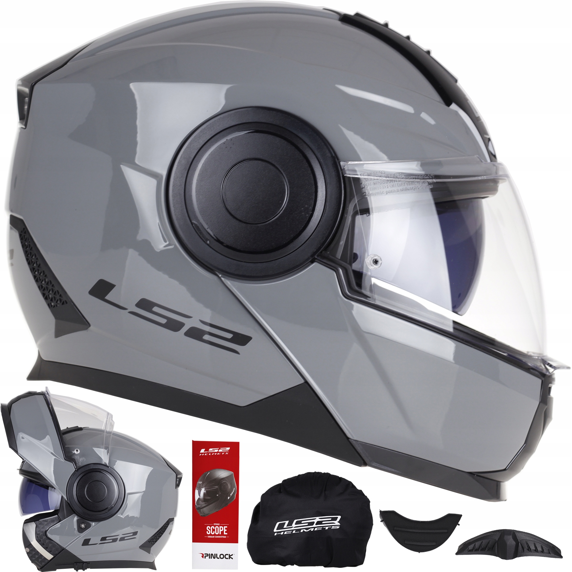 

LS2 FF902 Scope Nardo Szar Kask Szczękowy +pinlock