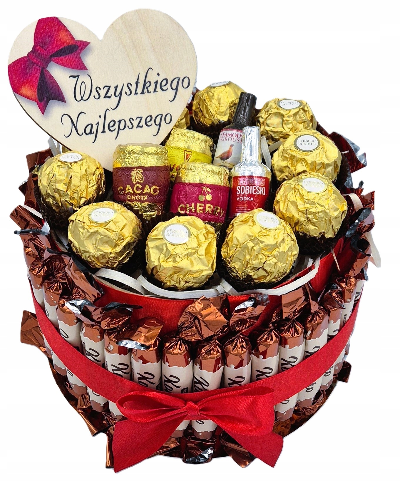 Levně Dort ze sladkostí Dárková krabička Sada Dárek k narozeninám Jmeniny 18