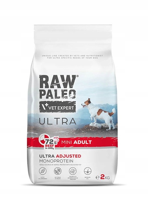 Raw paleo Ultra Beef Mini Adult 2 kg