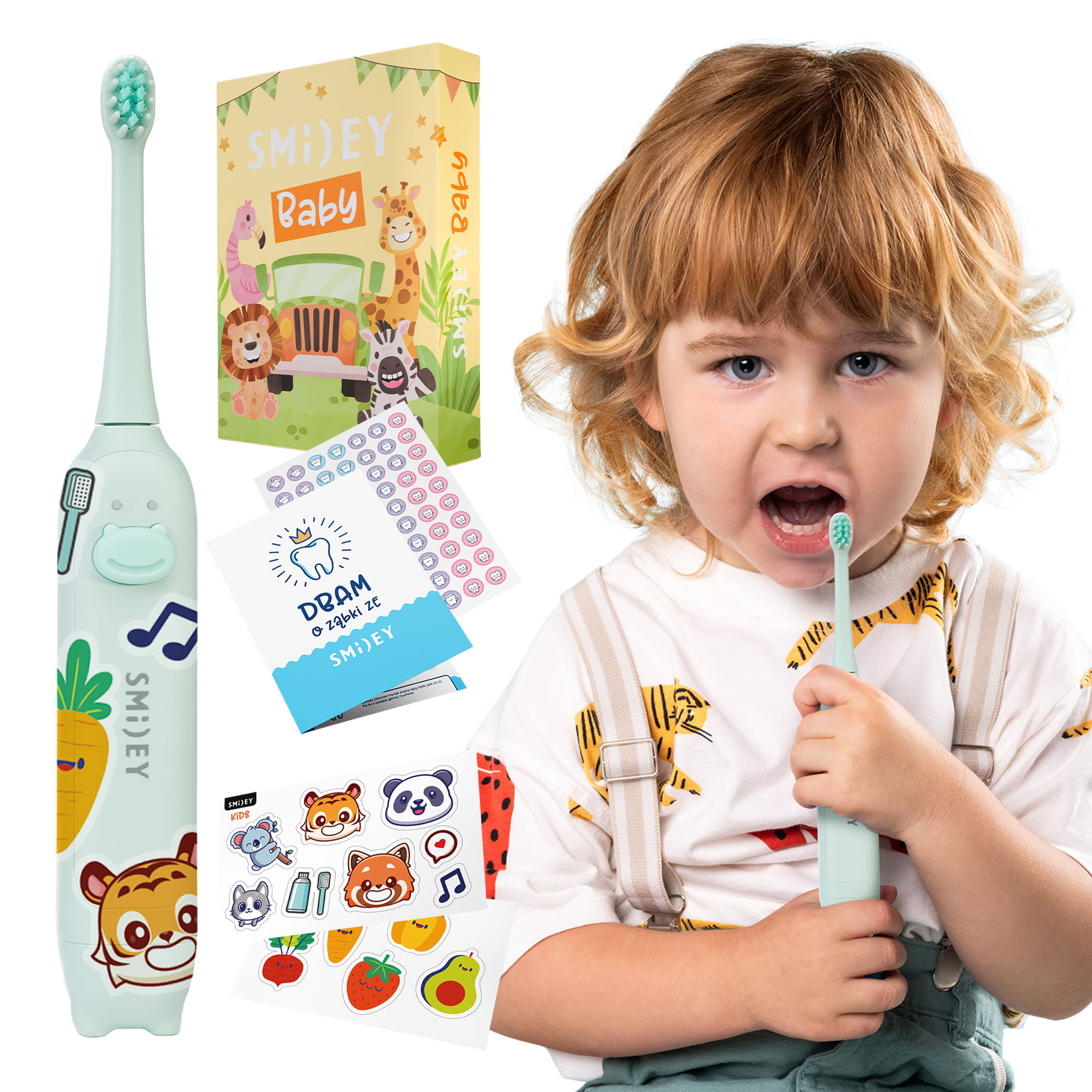 Szczoteczka Soniczna Dla Dzieci Baby 0–3 Lata Delikatna, Dla Niemowląt