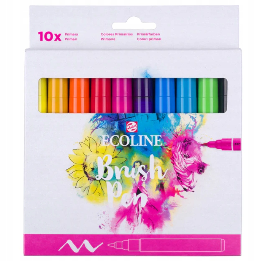Ecoline Brush Pen sada 10 primary barev