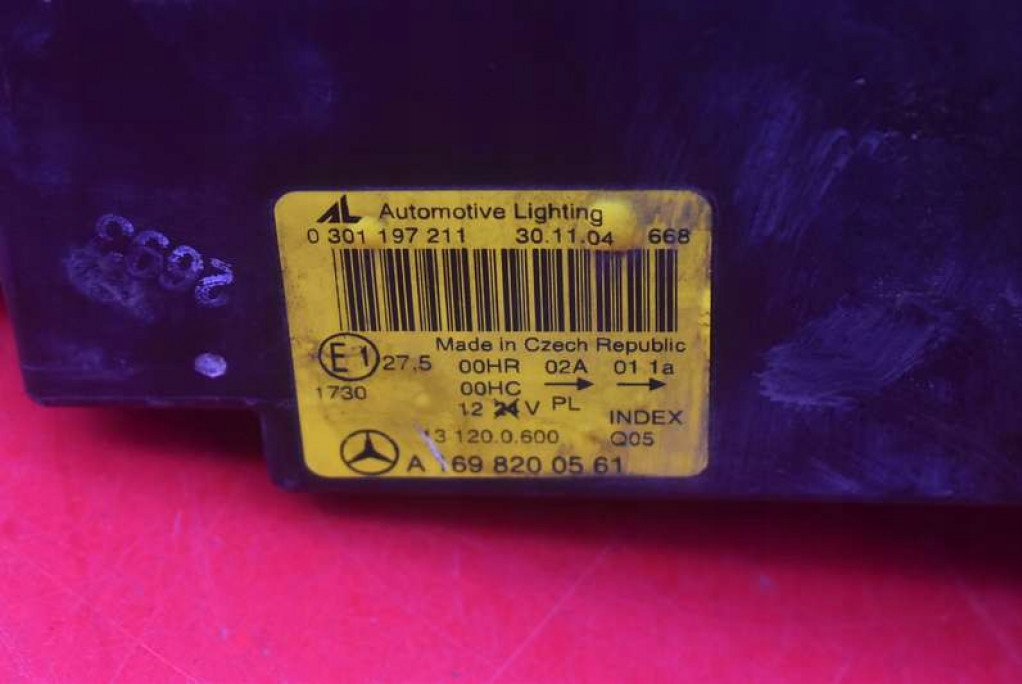 REFLEKTOR left light front lens EU A1698200561 MERCEDES A-KLASA W169