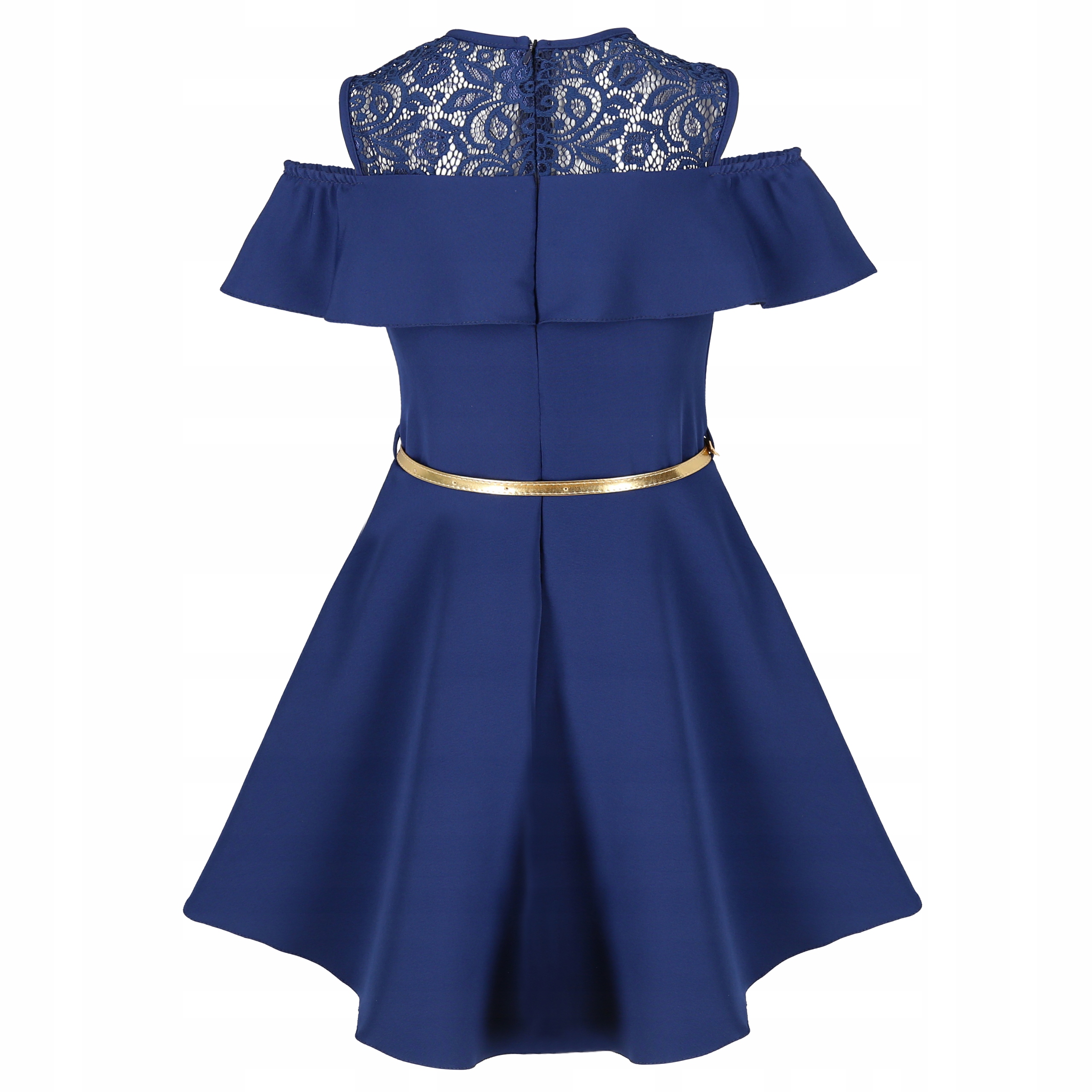 Sukienka wizytowa elegancka galowa GRANATOWA 158 Marka bez marki