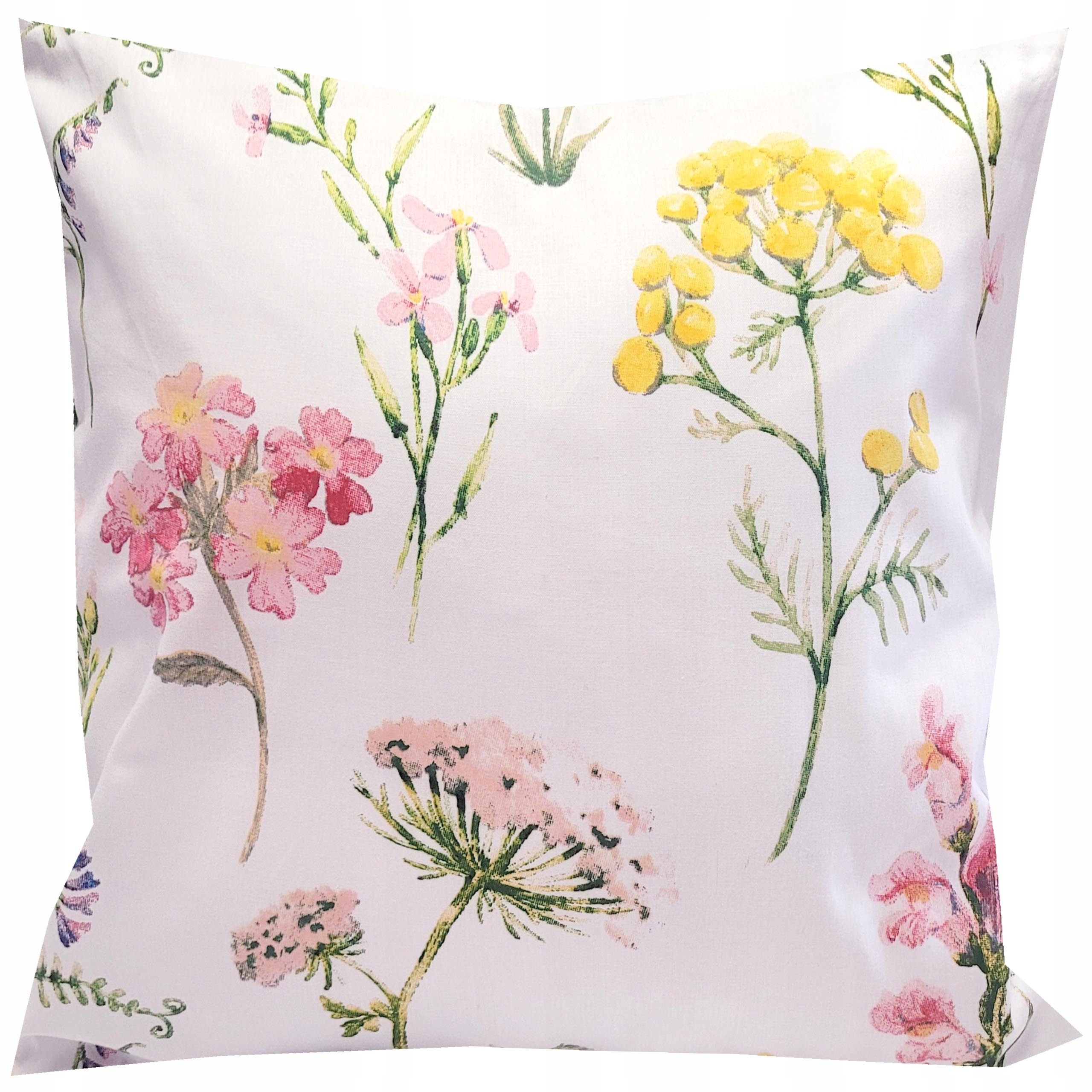 Poszewka na jaśka poduszkę 50x50 Łąka na bieli