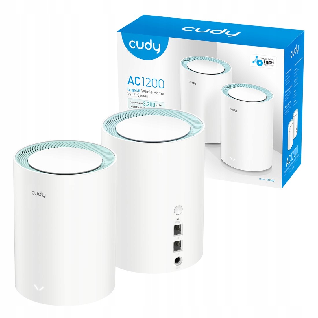 Cudy M1300 System Mesh Wifi AC1200 Router Gigabit Dual Band Vpn Biały Pro