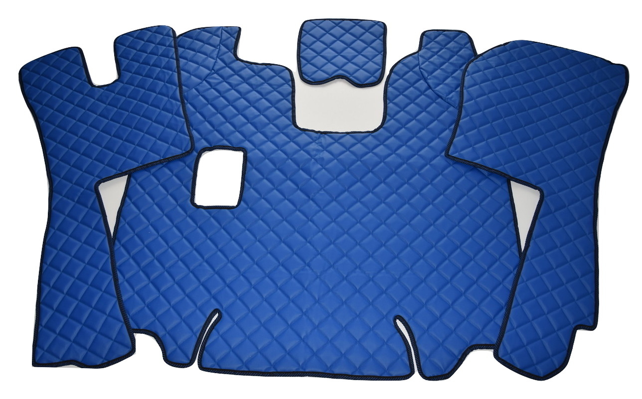Prešívané Kožené Koberce Scania R 2004-2009r manuálne modré