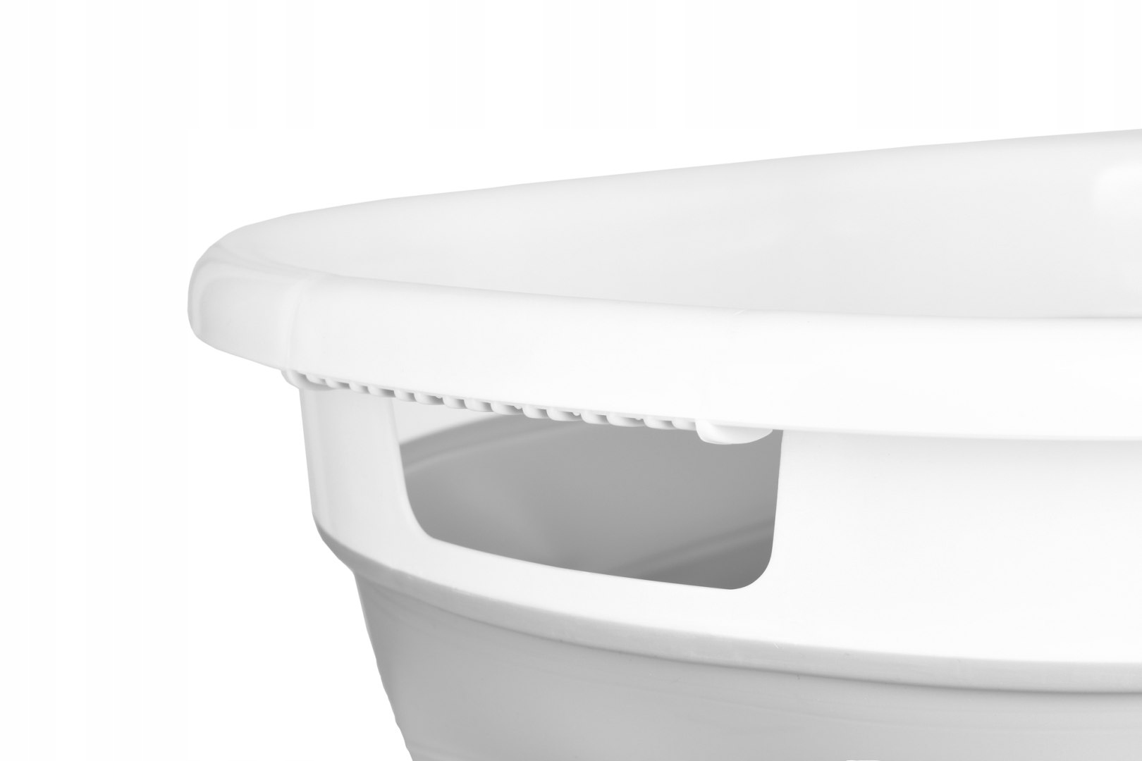 MISKA SILIKONOWA NA PRANIE SKŁADANA BIAŁOSZARA 25L Szerokość produktu 53.5 cm